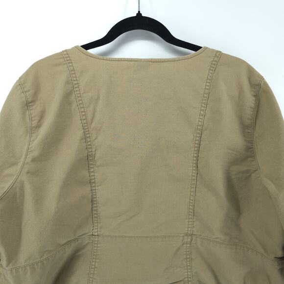 Plus Size Venezia 18/20 Canvas Bolero Embroidered Crop Jacket Blazer 3/4 Sleeve - Picture 9 of 16